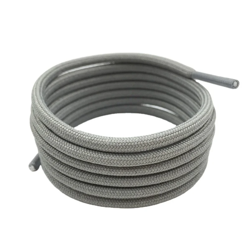 

Coolstring Round Polyester Shoelaces for Hoodie and Pants Custom Shoe Laces for Jogger with Gold Silver Gun Black Metal Aglets, Support any two pantone colors mixed