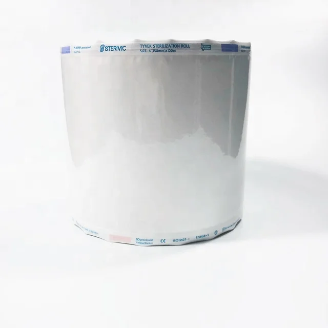 
Medical Sterilization Packaging Disposable Dental Sterilization Tyvek Pouch Roll 1073B 