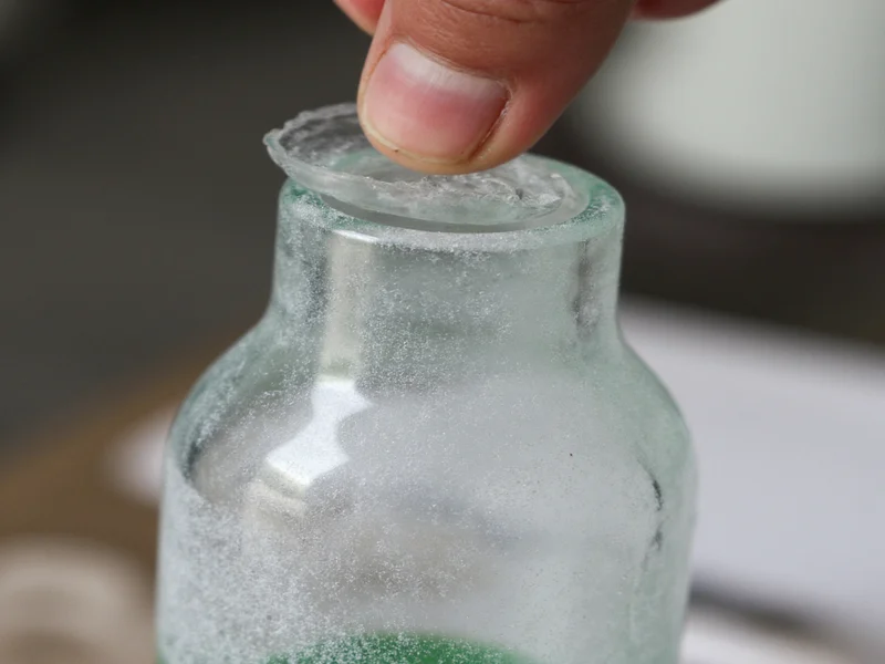 Sanding glass bottle edges for observer ball project