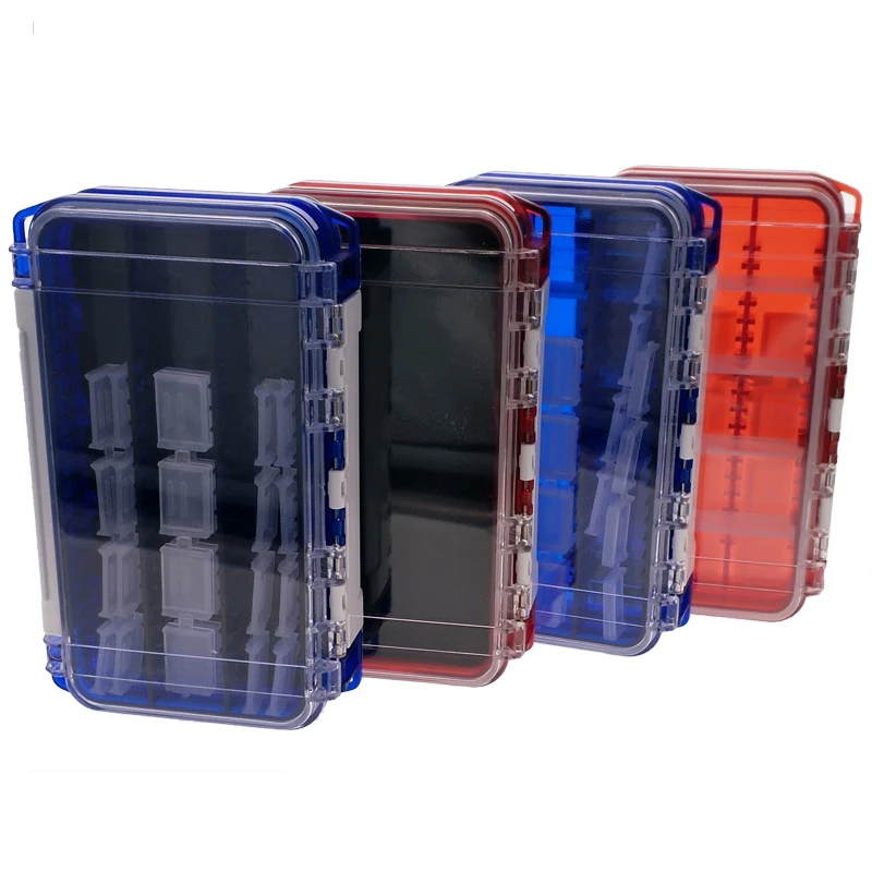 

Peche Multifunctional Fishing Accessories Boxes Double Sided Lure Hook Bait Lead Sinker Case Transparent Plastic Hard Caja Pesca