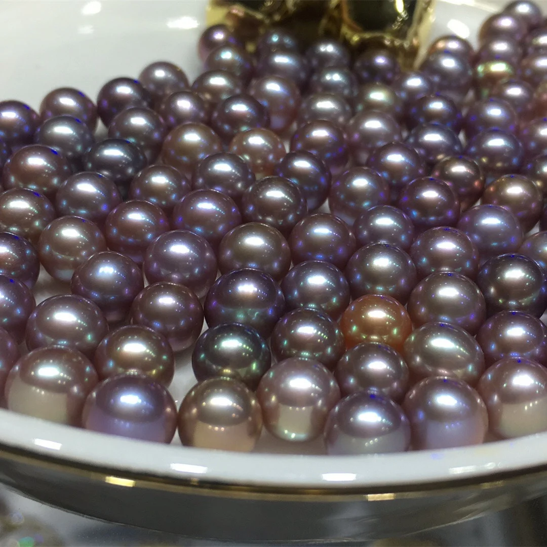 

zhuji 3A natural loose round shape edison pearls 10mm- 13mm good quality white/pink/purple color freshwater pearls for Jewelry