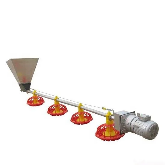 New Type Poultry Feeder Pan Automatic Broiler Pan Feeding Line System Equipment