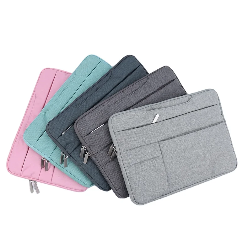 

New Ideas 2020 Nylon Business Laptop Bags Women Men Hp Dell Laptop Bag For Macbook Case, Gray/dark gray/green/pink/dark blue