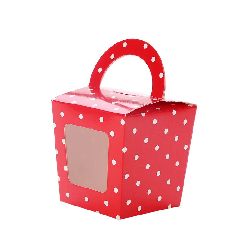 Disposable Mini Individual Containers With Handle And Pvc Window Single