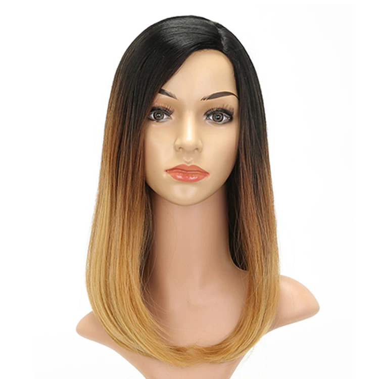 

Sexy charm New design Golden and black gradient Synthetic Wig, Pic showed