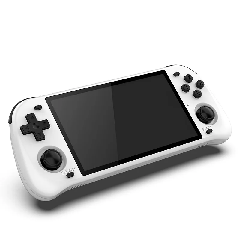 

New RGB10 MAX2 Retro Gaming Console 64G 5 inch IPS screen Trigger design new upgrade 2 in 1 module, White/black