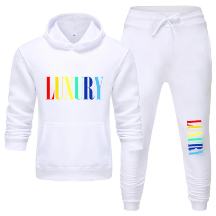 

Factory Directly Supply 2 piece man summer cotton casual pants Hooded sweater sport suits
