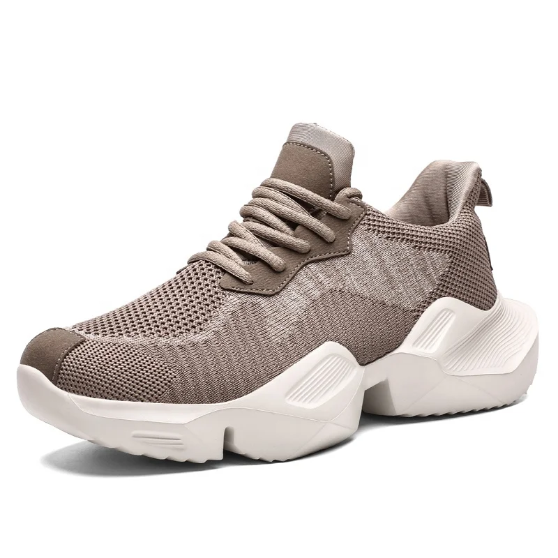 

2021 private label Sport Shoes Men'S Fashion Sneakers Knitted Fabric Running Shoes Barefoot mens sneakers