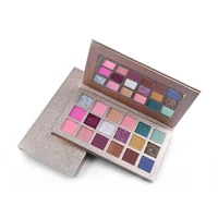 

2019 new private label eye shadow palette high pigment summer colors palette 18 colors cardboard eyeshadow palette