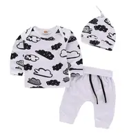 

Amazon Ins Hot Style Children's Clothes For Infants And Toddlers Cloud Top Hat Pants Baby Suit