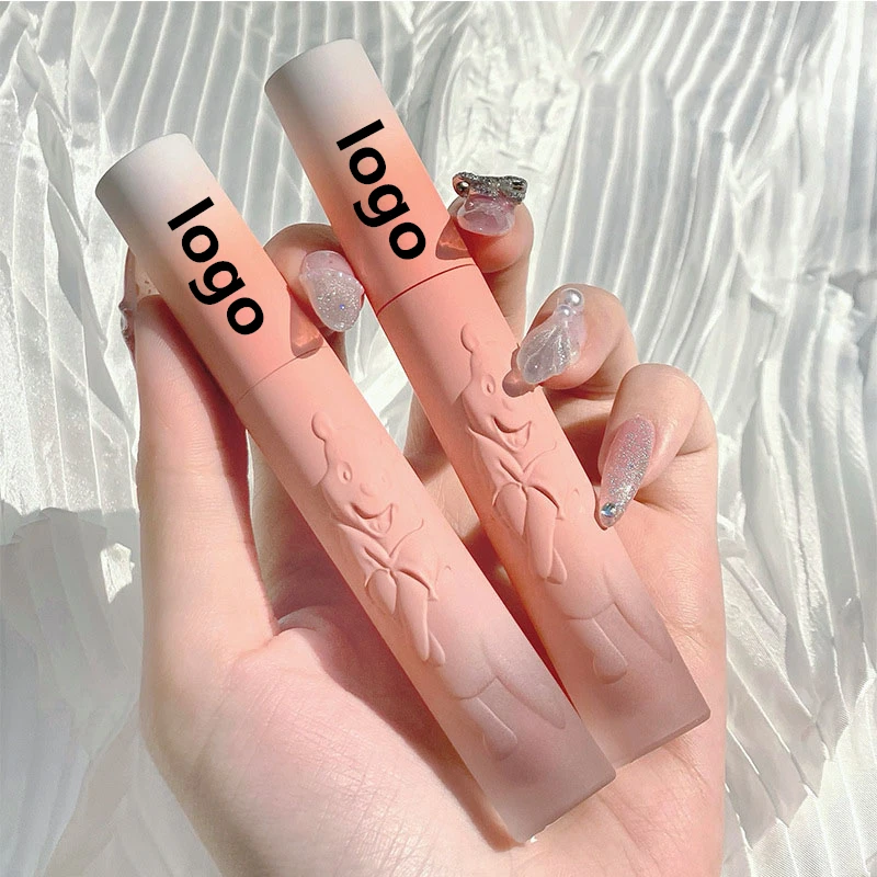 

Wholesale Low MOQ Bow Relief Velvet Foggy Surface Matte Liquid Lipstick Private Label Lip Gloss Tube