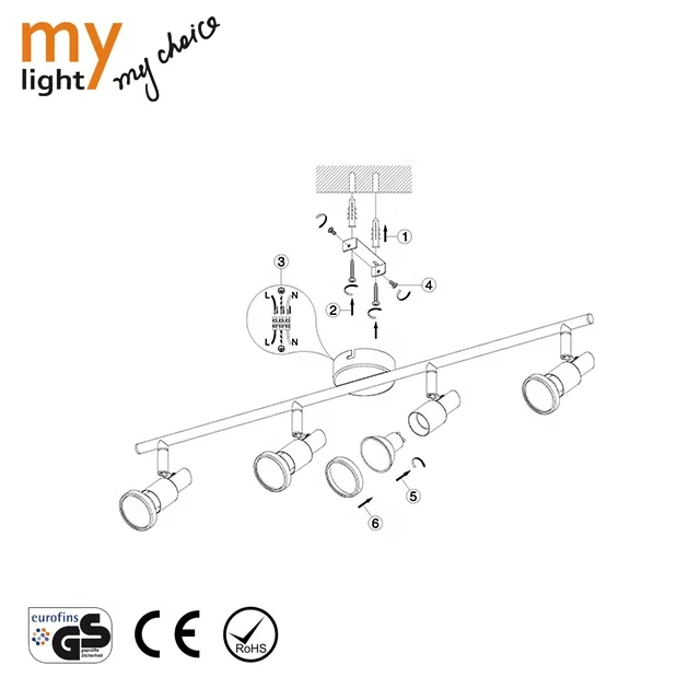 
Flexible Arms Adjustable Spot head ceiling light spot restaurant decorative lamp spot light 