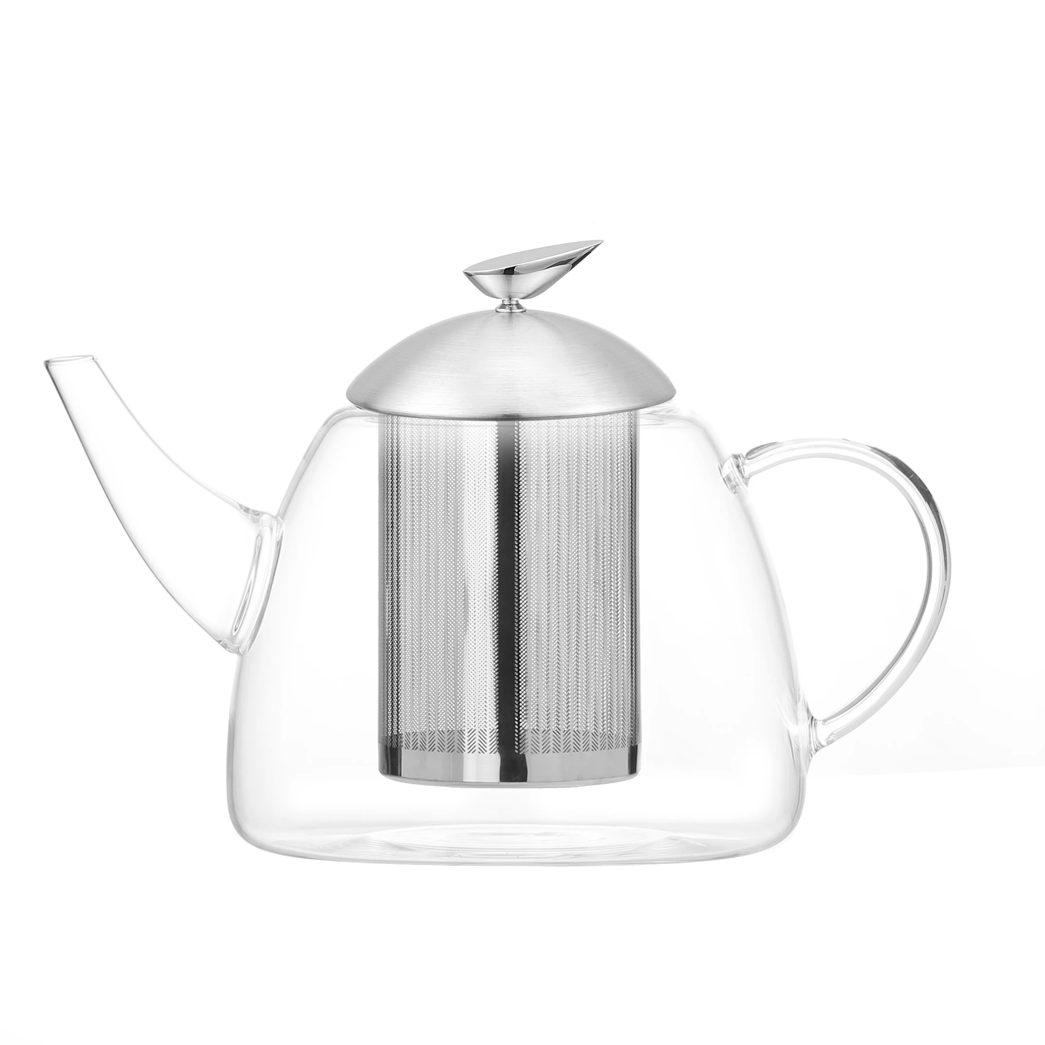 

High borosilicate glass material high pot tea with strainers