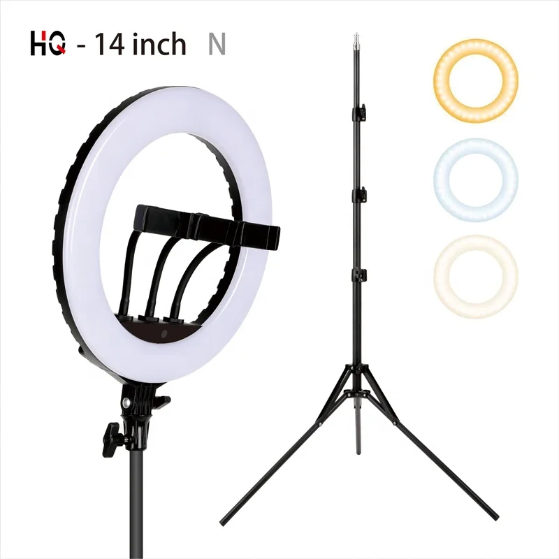

14 inch Tiktok Photographic Selfie Led Ring Light With Tripod Stand For Live Stream Makeup Youtube Video