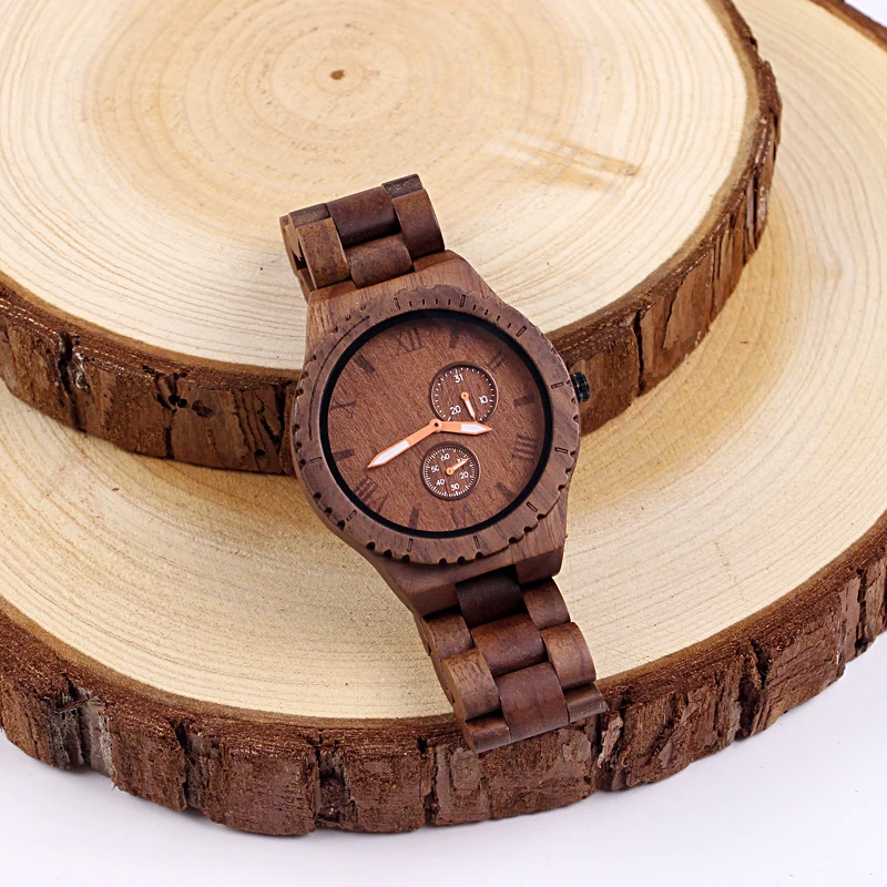 

SOPEWOD Quality luxury factory wholesale low MOQ waterproof Japan movement mens wrist wood custom watches with private logo, Wanut wood