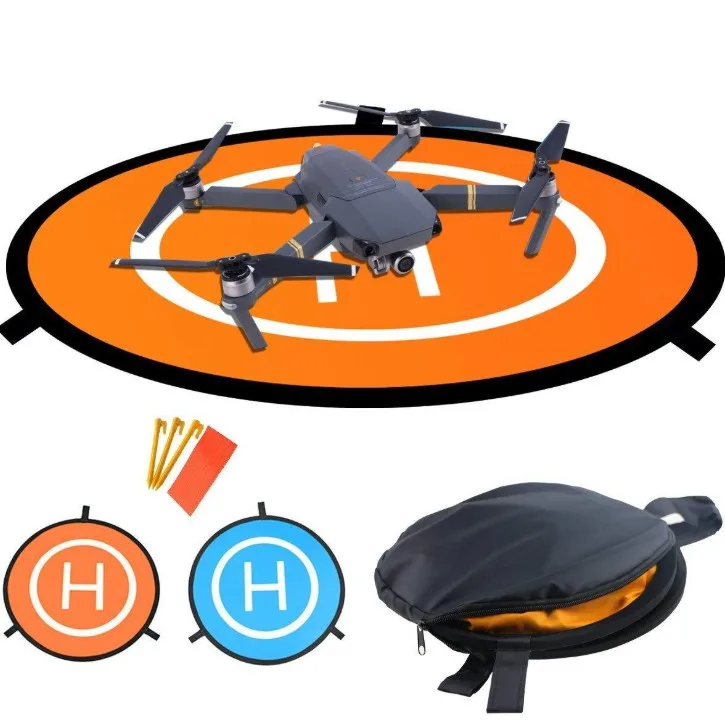 

Fast-fold  Foldable Double-sides Drone Landing Pad For DJI Spark Mavic Pro FPV Racing Drone Accessories, Orange blue