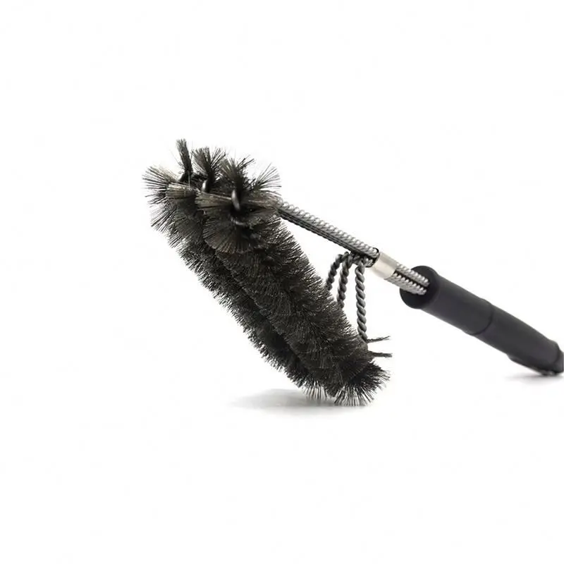 

amazon hot sell grill brush ,NAYc6 stainless steel clean grill brush, Black
