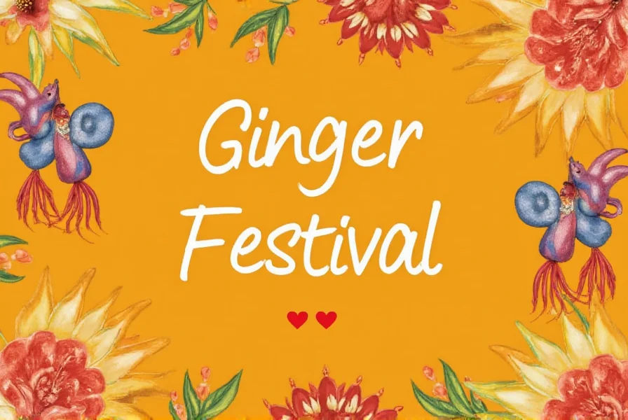 Artisan vendors selling fresh ginger products at outdoor festival market