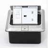 BS style aluminum alloy pop up floor socket soft opening pop up floor box power plugs socket
