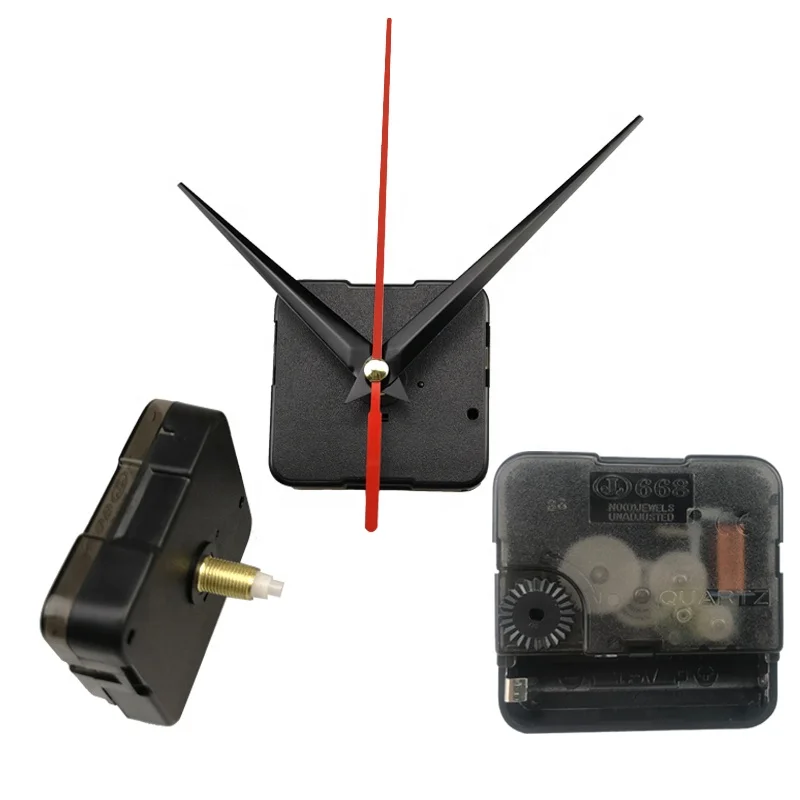 

668 clock mechanism silent quartz movement with clock hands, Balck