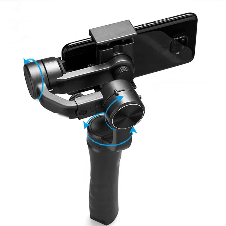 

Unlimited Rotation Zoom Wheel Handheld Mobile Phone Gimbal Stabilizer, Balck