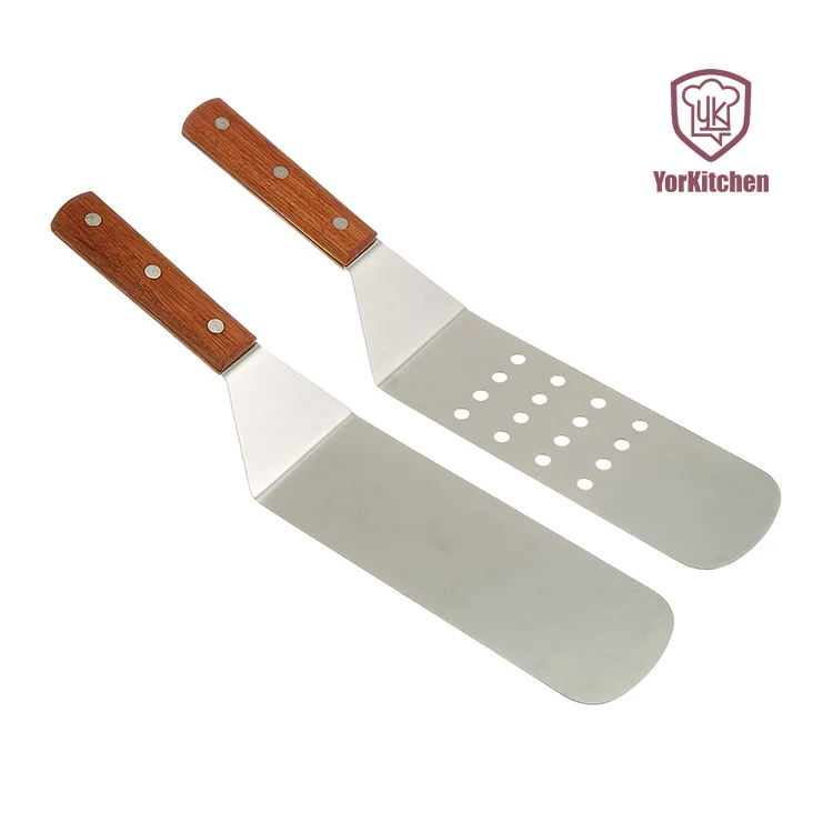 

Spatula Set 2pcs Baking Spatula Set Stainless Steel Cooking Turner Commercial Grade