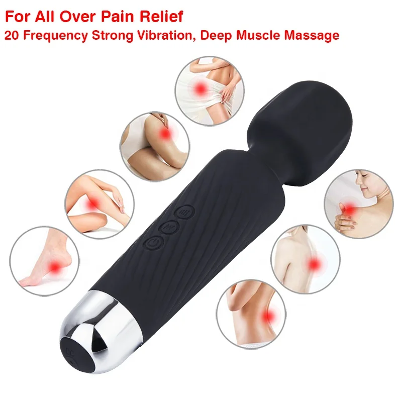 
purple color cordless rechargeable av magic vibrating massager 