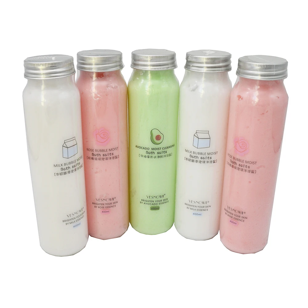 

Private Label Bath Salts Wholesale Fruits Bath Salts Bath Supplies Salt For Brighting Skin, White, pink, green