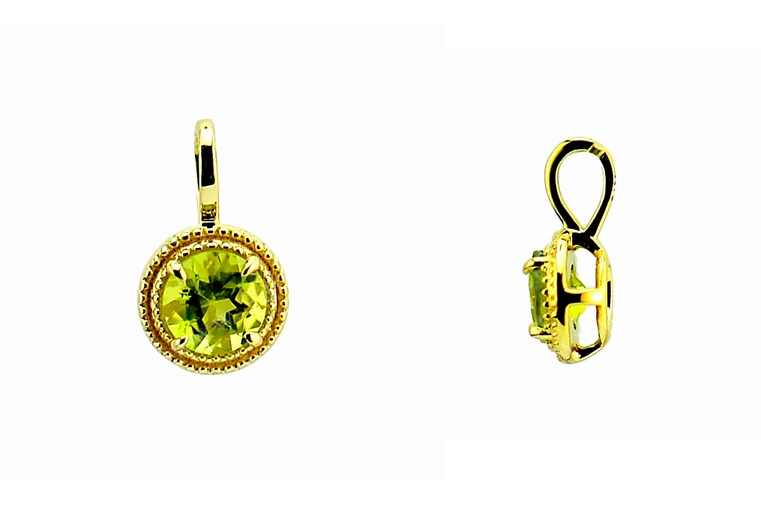 Gold Jewelry Custom Gold Birthstone Gemstone Pendants Charm Necklace