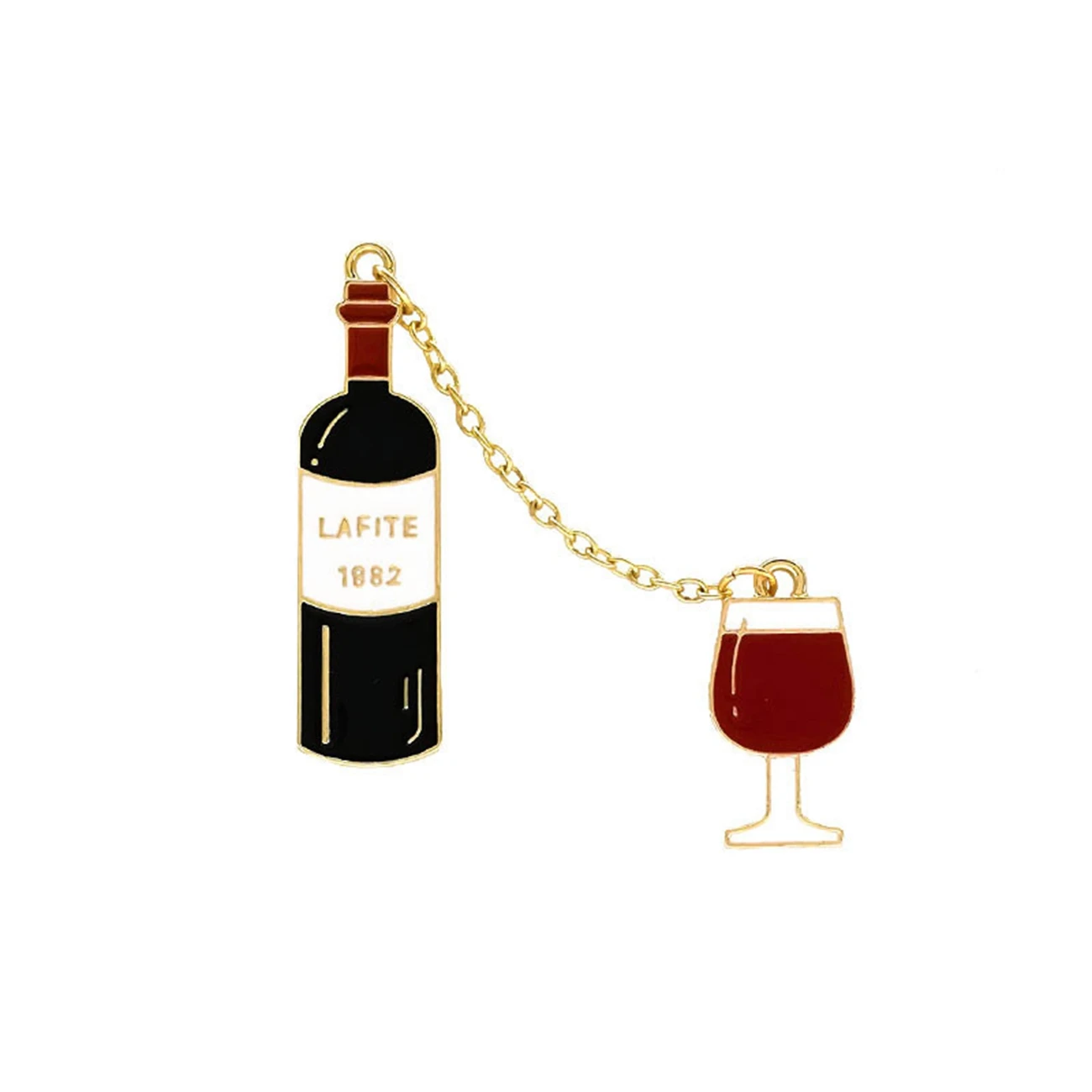 

Lovely red wine beer coffee juice alloy oil dripping Brooch funny pin badge women's clothing accessories