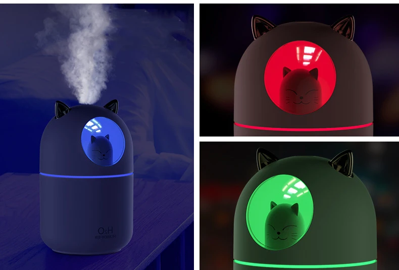 Handheld night light mute car office USB air purifier ultrasonic humidifier diffuser