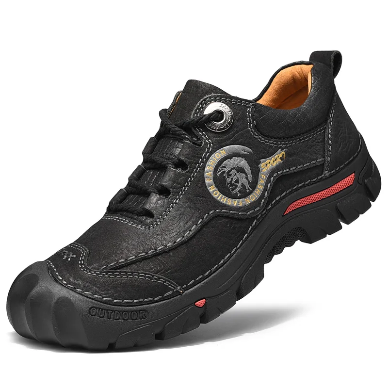 

2021 outdoor waterproof men hiking shoes, Black,light brown,dark brown