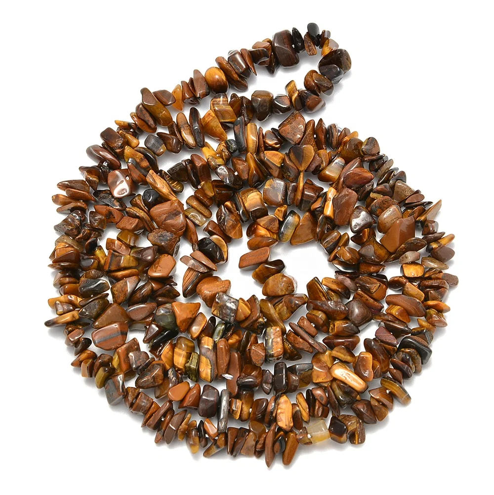 

Nice  34 inch Yellow Tiger Eye Chips Beads Stone Chips Jewelry Making