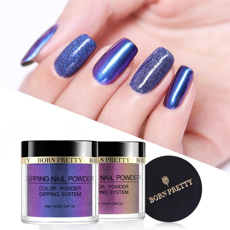 

BORN PRETTY 10ml Chameleon Acrylic Dip Powder No Lamp Cure Natural Dry Nail Glitter Dust