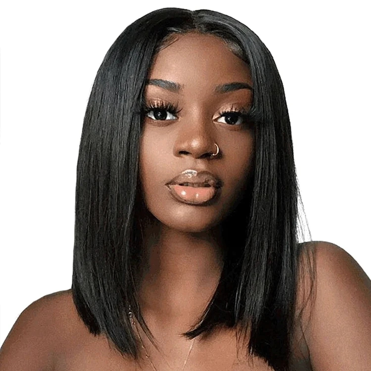 

150% 180% Density Human Hair Wigs For Black Women Wholesale Raw Brazilian Virgin Hair Transparent Lace Front With Baby Hair, Natural black