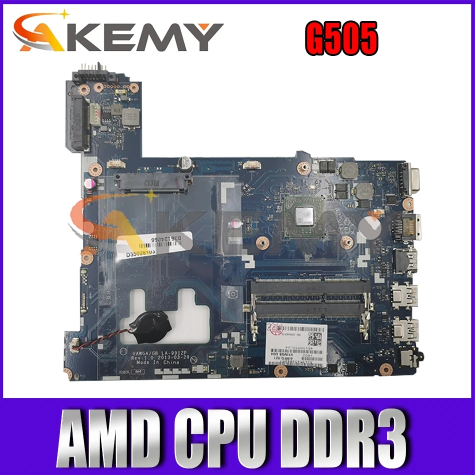 

Akemy VAWGA/GB LA-9912P Motherboard For G505 Laptop Motherboard AMD CPU DDR3 100% Test Work