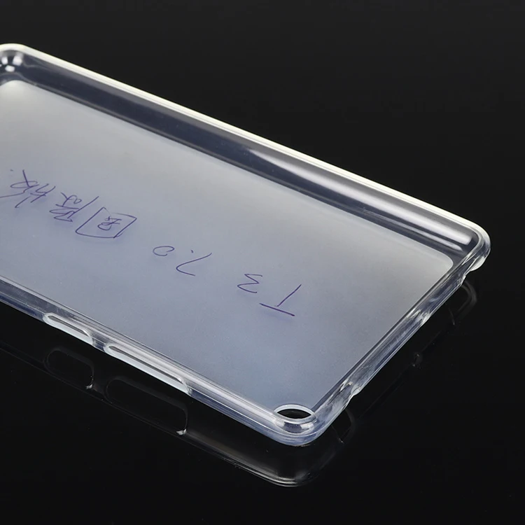 

Plastic Style Matte Edge Transparent High Clear Soft TPU Silicone Tablet Back Cover Case For Huawei X2 7.0