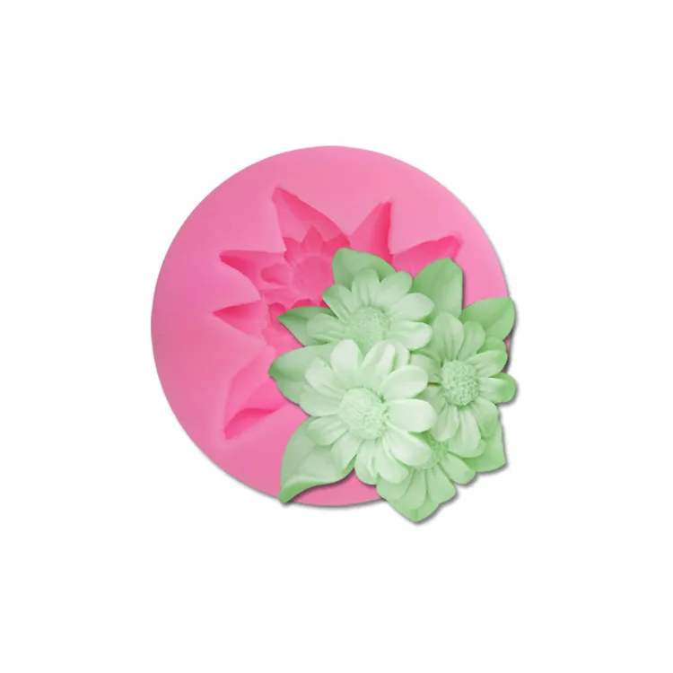 

Y2160 chrysanthemum flower silcione cake molds for cake decoration, Pink