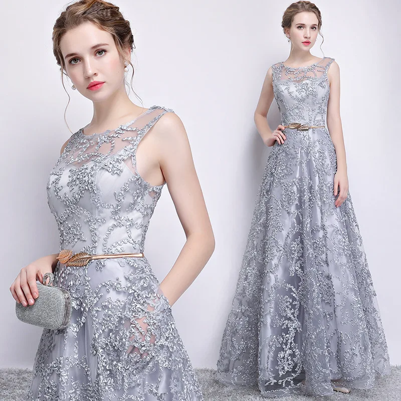 2024 New Elegant Atmosphere Slimming Long Host Female Summer Banquet Evening Dress