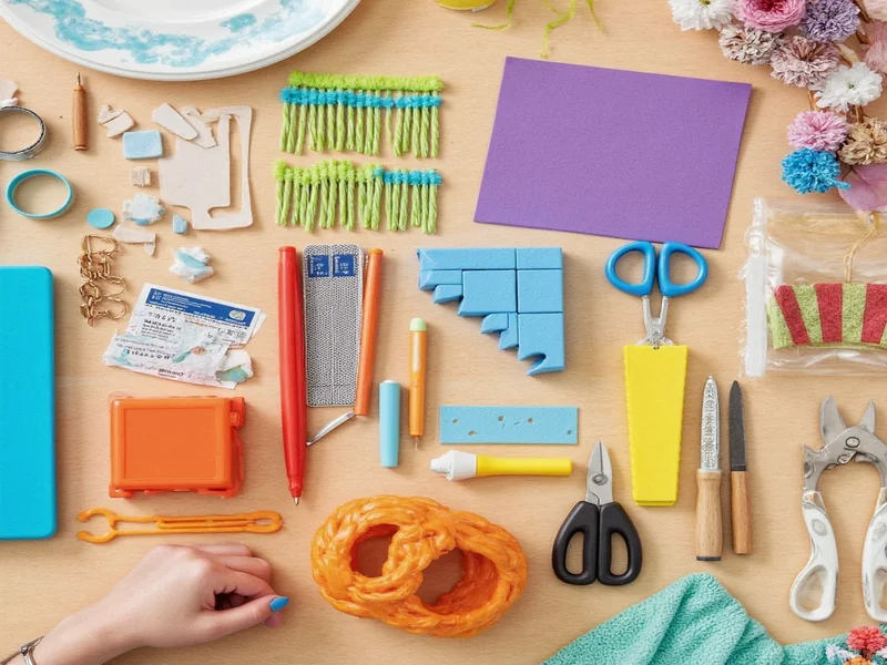 Essential crafting tools for Dollar Tree DIY projects on a budget