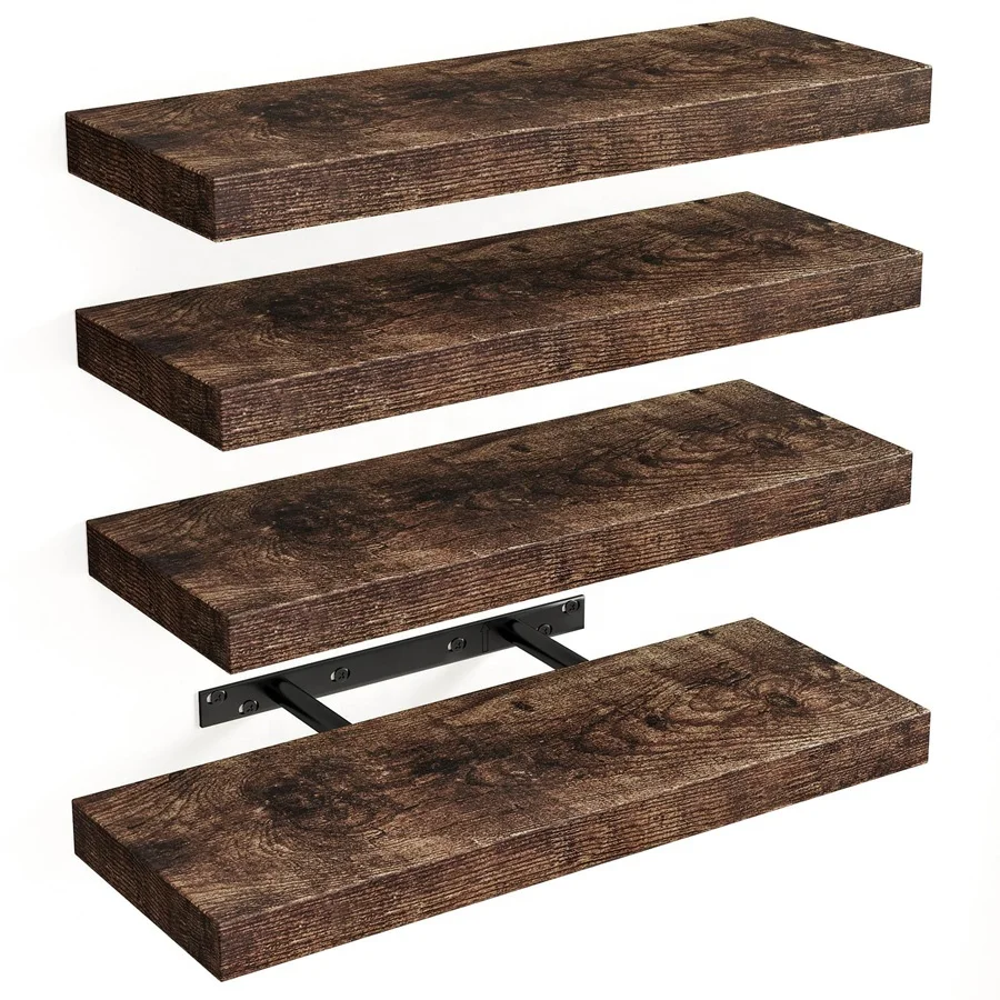 Fast delivery  15.8in 4sets Floating Shelves Decor Wall Shelves for Wall Decor with Brackets