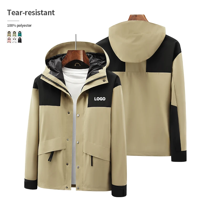 

wholesale custom logo windbreaker jacket for men winter