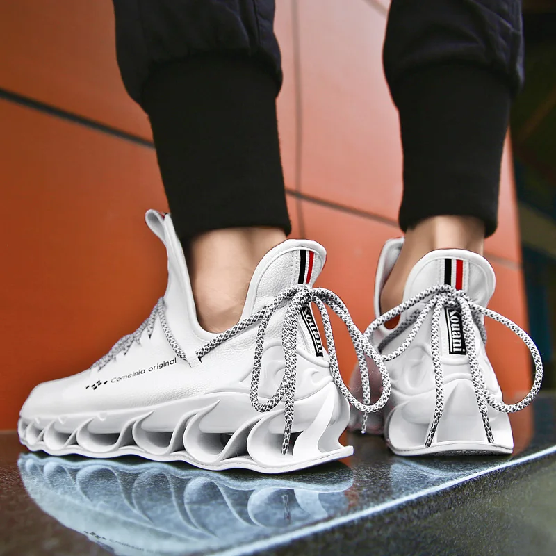 

Jinbeile Fashion Men Sport Shoes Hot men shoes Sneakers Stock Size 46 Male Blade Luxury Walking Mens casual Shoes, Black,white