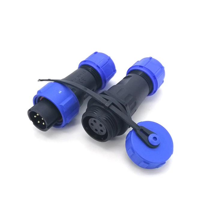 

IP68 SP series threaded coupling Alternative weipu sp1310 plastic electrical cable connectors