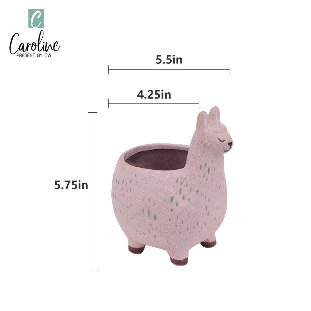 

Ceramic Animal Succulent Planter Flower Pots with Stand, Customized color