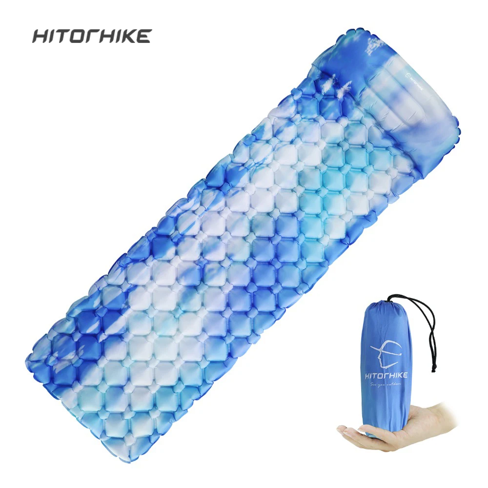 

Hitorhike new design sleeping pad fast filling air bag lightweight inflatable camping mattress with pillow