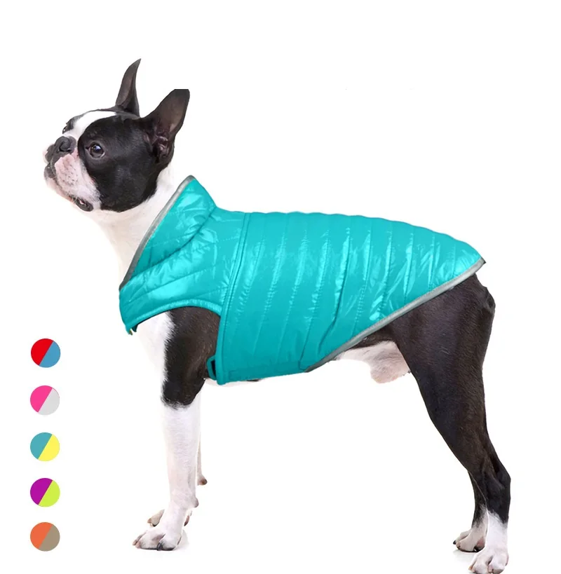 

Reflective Waterproof Reversible Puffer Pet Warm Clothes Dog Winter Jacket Down For Small Dogs