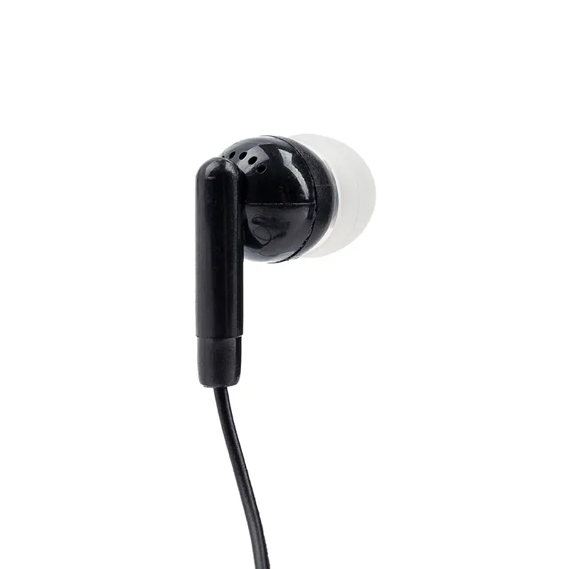 

5-1-3 wholesale 3.5mm custom disposable low price cheap wired airplane earphone, Black