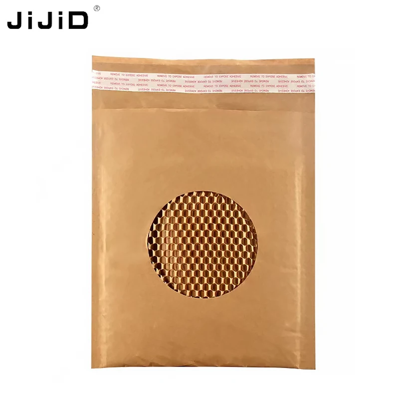 

JiJiD Biodegradable Kraft Paper Mailing Bags Honeycomb Padded Mailer Wrap Bubble Envelope Compostable Shipping Packaging Bag