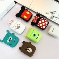 

Silicon With Airpod Bluetooth Wireless Cartoon Carry Holder Plastic Pouch Eva Charging Custom 3D Earphone Silicone Case